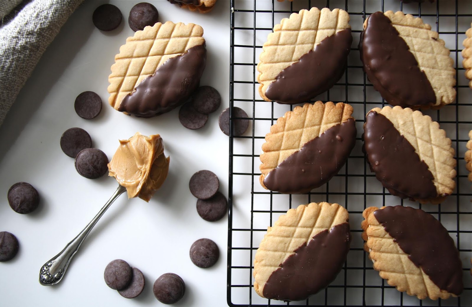 salted sugared spiced™ Chocolate Dipped Nutter Butter Cookies
