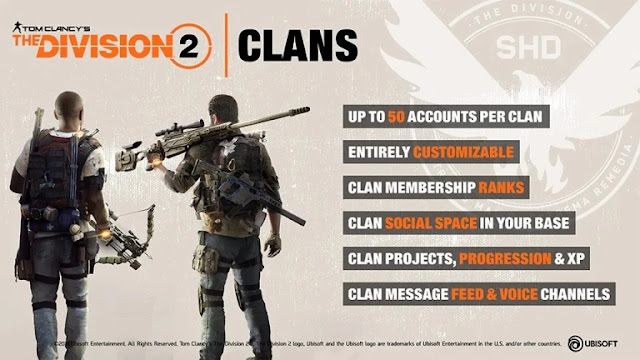 نظام الفرق Clans للعبة The Division 2 تحت المجهر و تفاصيل مهمة حول مميزاته الجديدة