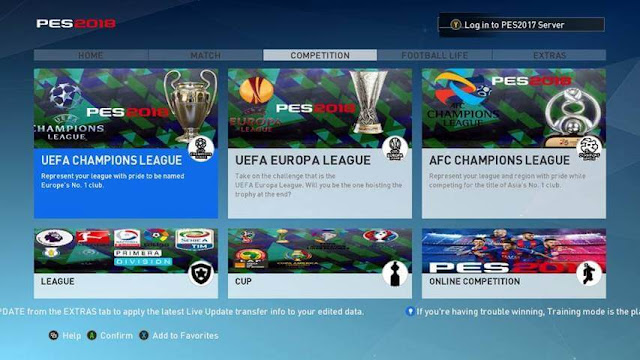 PES 2018 Graphic For PES 2017 PES 2018 Graphic Menu For PES 2017