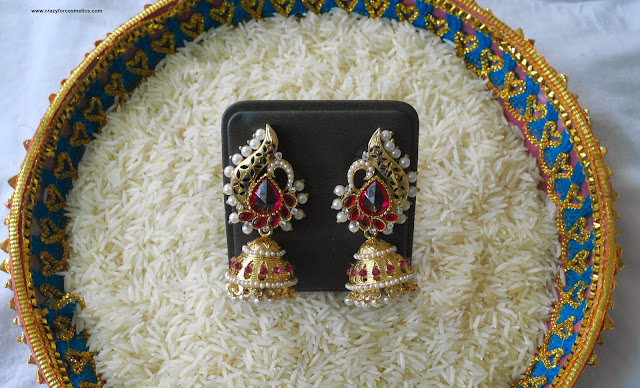 Gold and purple jhumka online