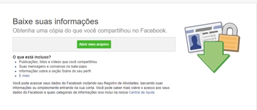 Criar cópia de segurança do perfil Facebook
