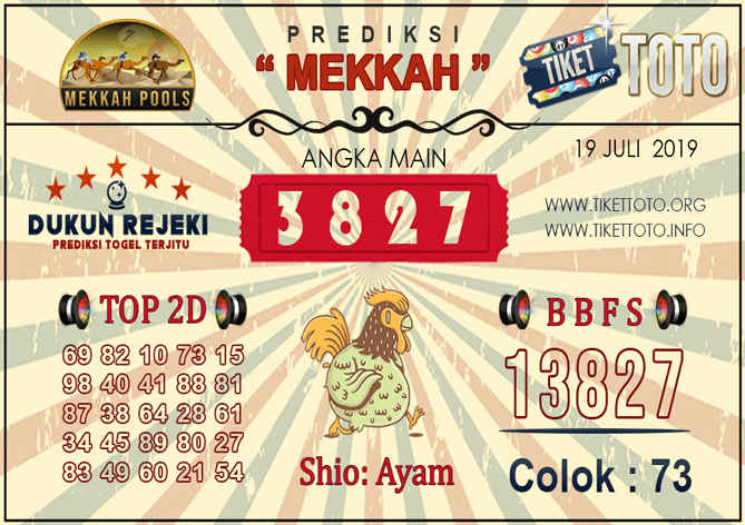 Prediksi Togel MEKKAH TIKETTOTO 19 JULI 2019