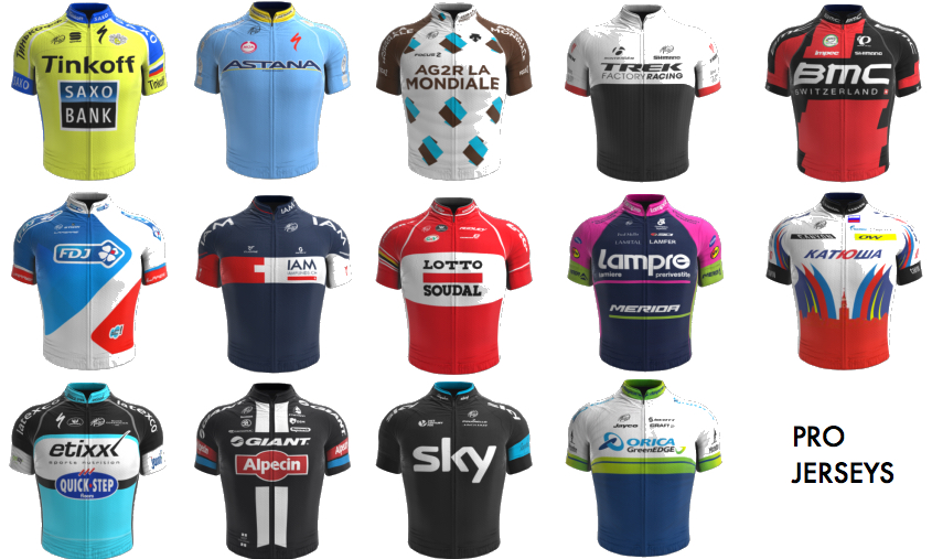 pro team jerseys