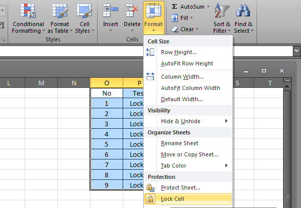 Cara Mengunci atau mempasword pada cell tertentu pada Microsoft Excel