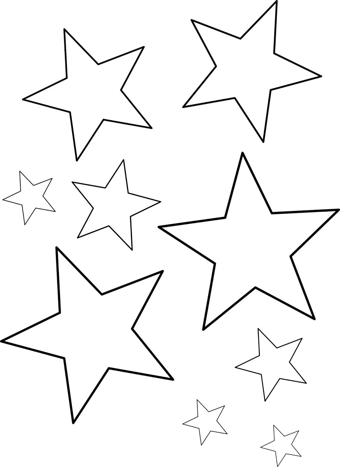 Starcoloring paper for kids