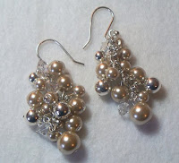 Pearl Cluster Earrings 