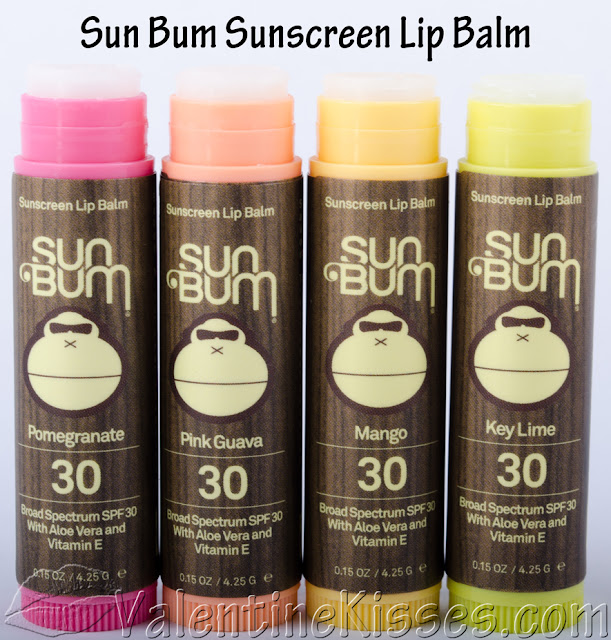 Valentine Kisses Sun Bum Sunscreen Lip Balm 4 flavors pics, review
