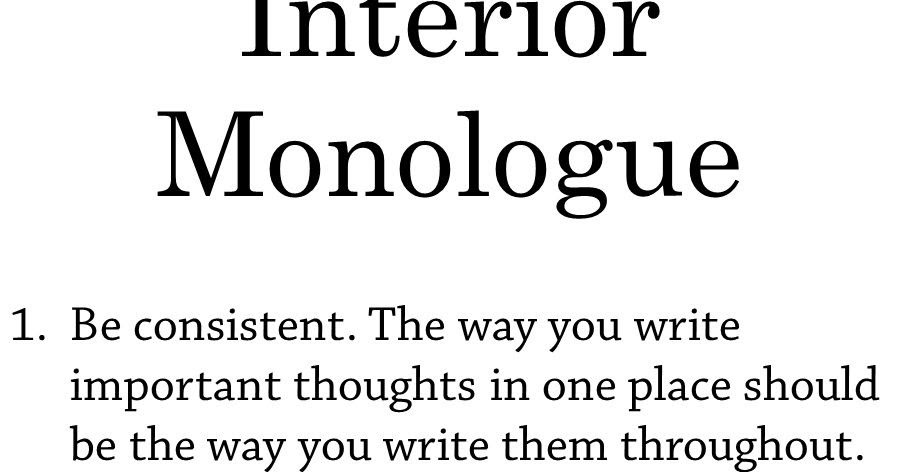 Editing Life Interior Monologue Soliloquy And Stream Of