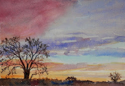 Watercolors by Joan 2: 30 Paintings in 30 Days Day 15 Sunset Glow