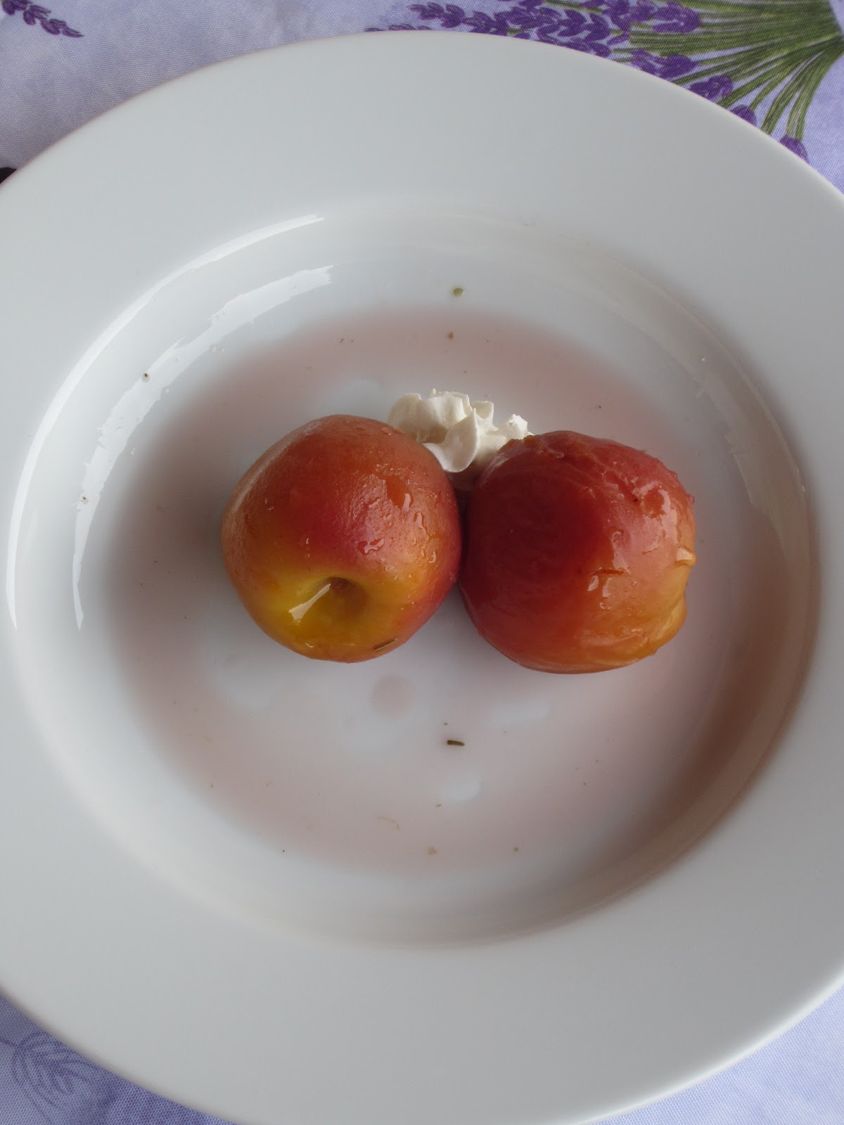 AIDAN LARSON Nectarines Poached in Herbes de Provence