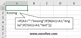 Menggunakan Formula N - T excel