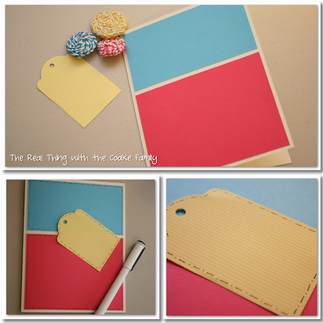 Color Block and Baker's Twine Birthday Card. #Cards #Birthday #RealCoake Color Block and Baker's Twine Birthday Card. #Cards #Birthday #RealCoake