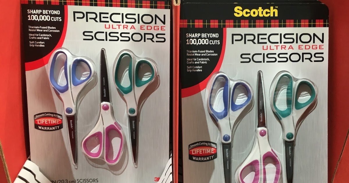 3M Scotch Precision Ultra Edge Scissors (3 pack) Costco Weekender