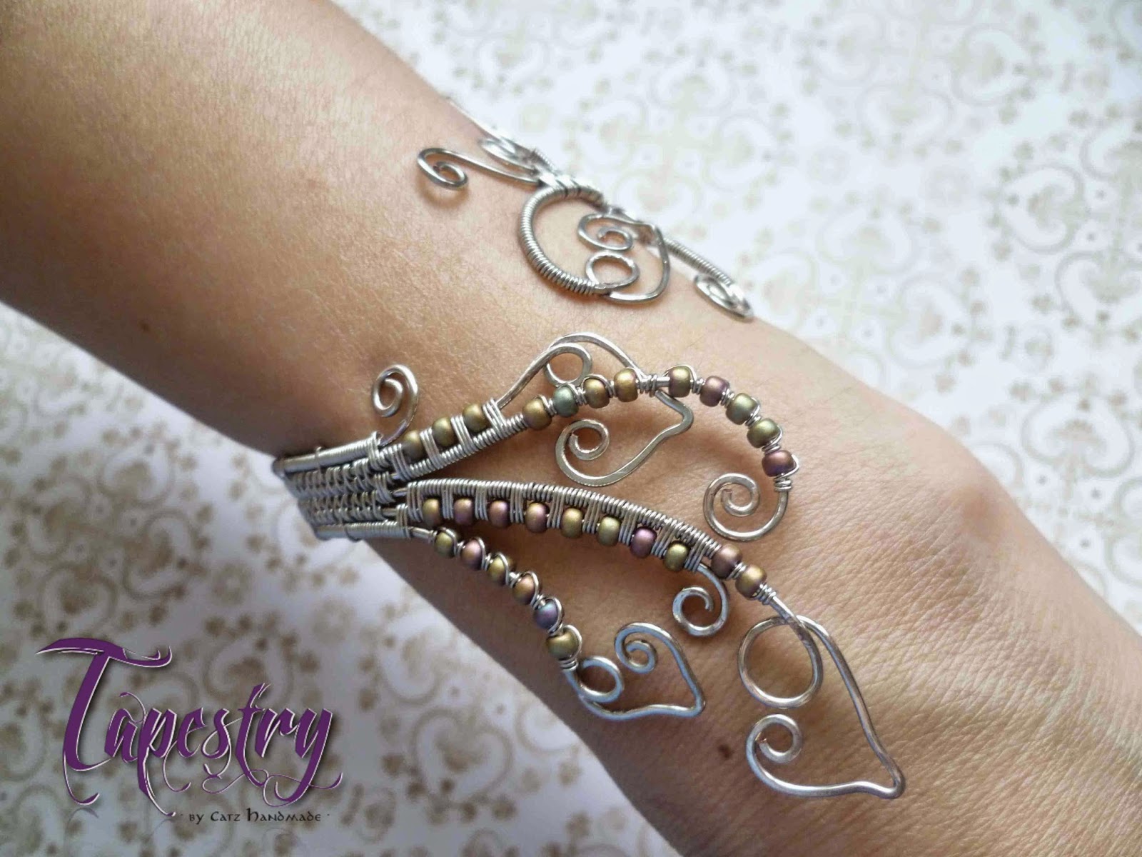 Gi2c HANDMADE Blog 'Tapestry' Wirewrapped Bracelet Cuff