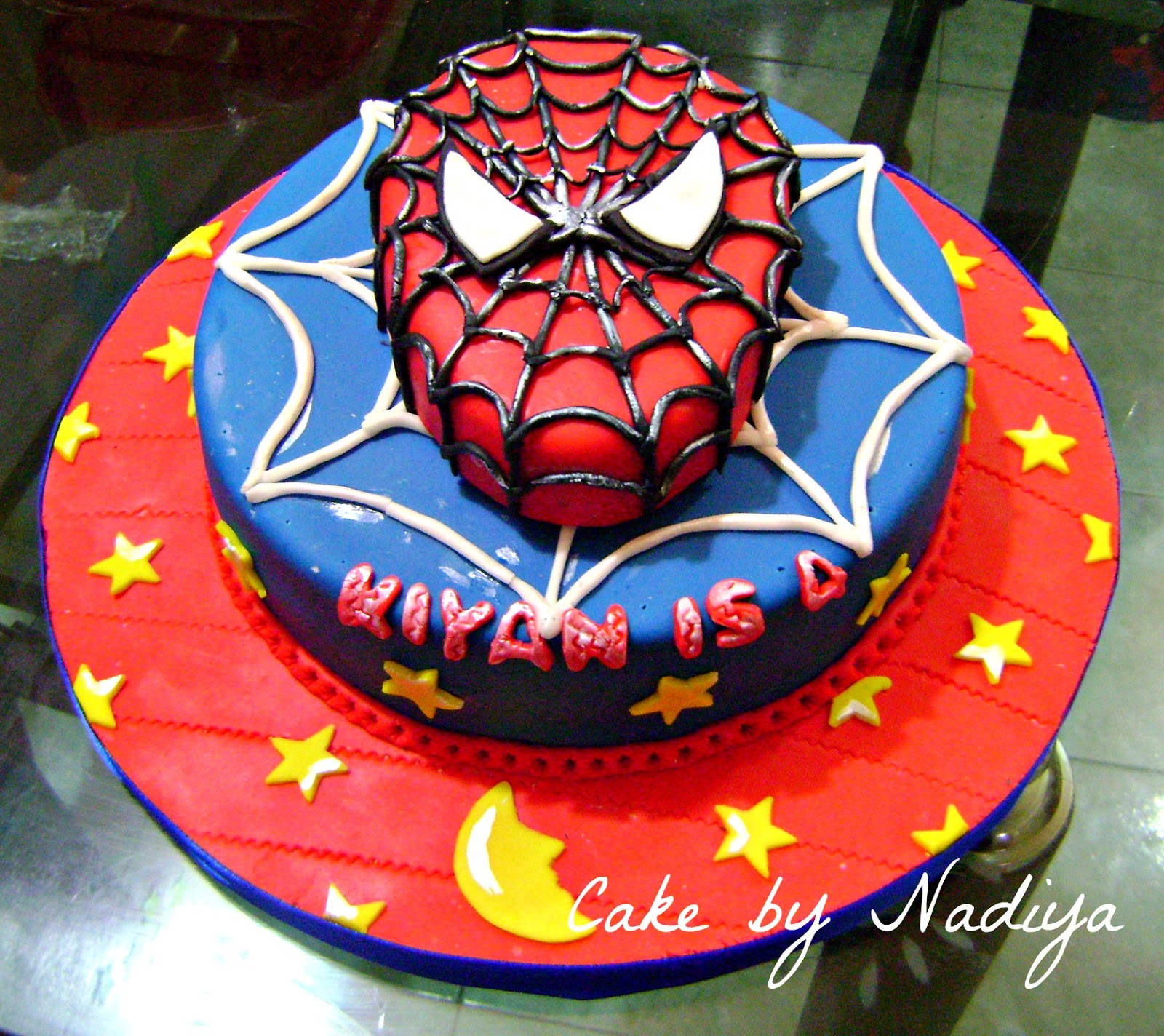 Nadiya's Tastes Of Maldives Spider Man Butter Cake with Butter Cream