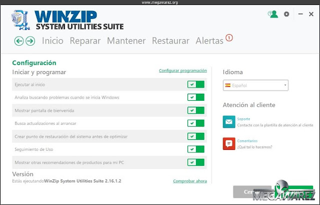 WinZip System Utilities Suite 2.16.1.2 imagenes