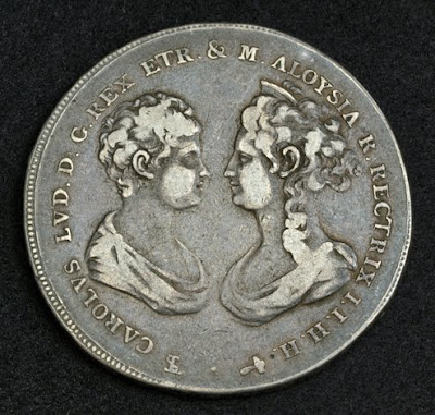 Italian coins Tuscany Silver Francescone 10 Paoli coin