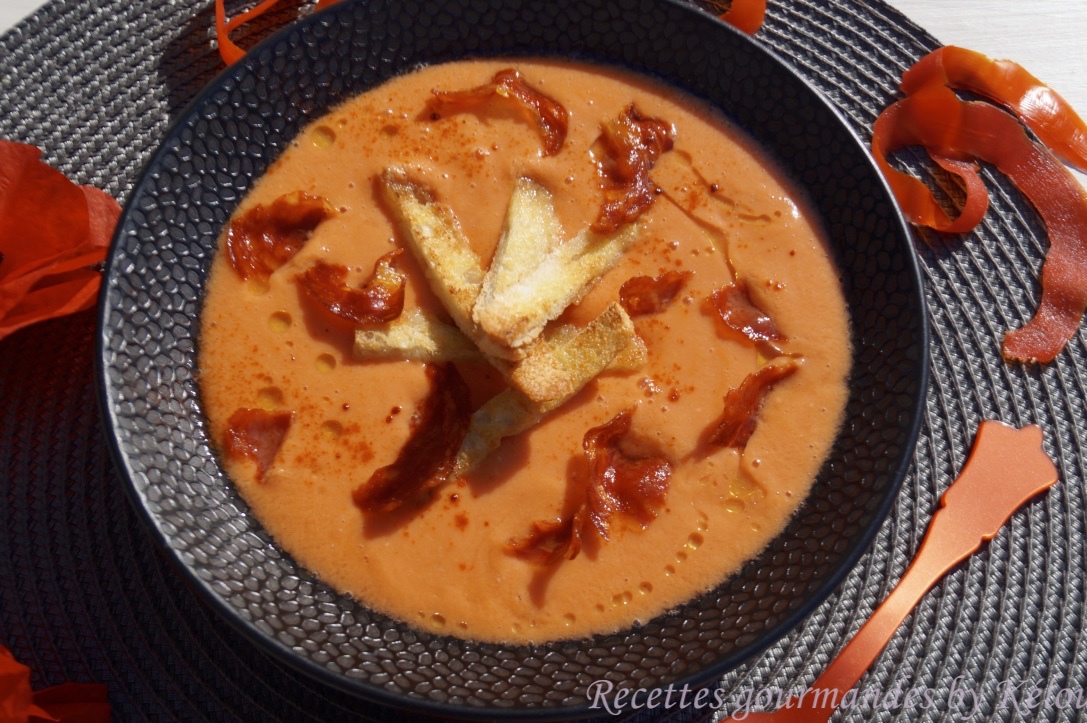 Gaspacho 100 Tomates Crouton A L Ail Et Chorizo Grille