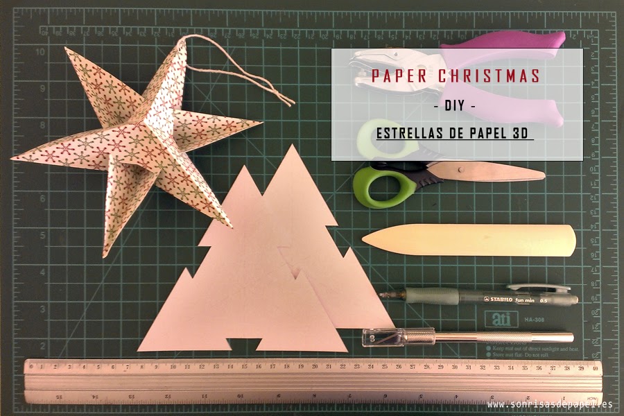 Sonrisas de Papel - blog de DIY, diseño, decoración infantil y creatividad  en papel: DIY - Estrellas de papel - Adornos navideños