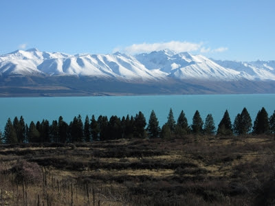Lago Pukaki, en Nueva Zelanda Lago Pukaki, en Nueva Zelanda