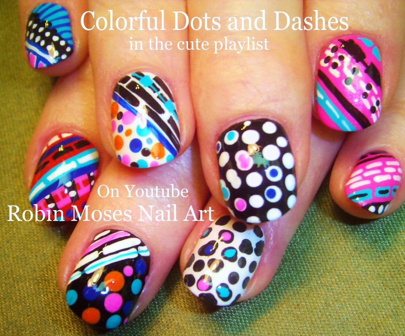 4. Cute Polka Dot and Striped Nail Ideas - wide 5