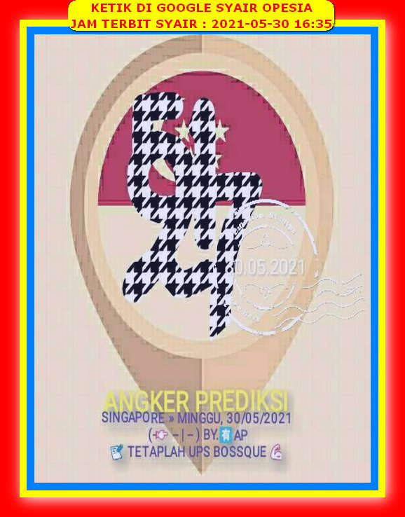Forum Syair Singapura Minggu 30 Mei 2021 Royal Syair
