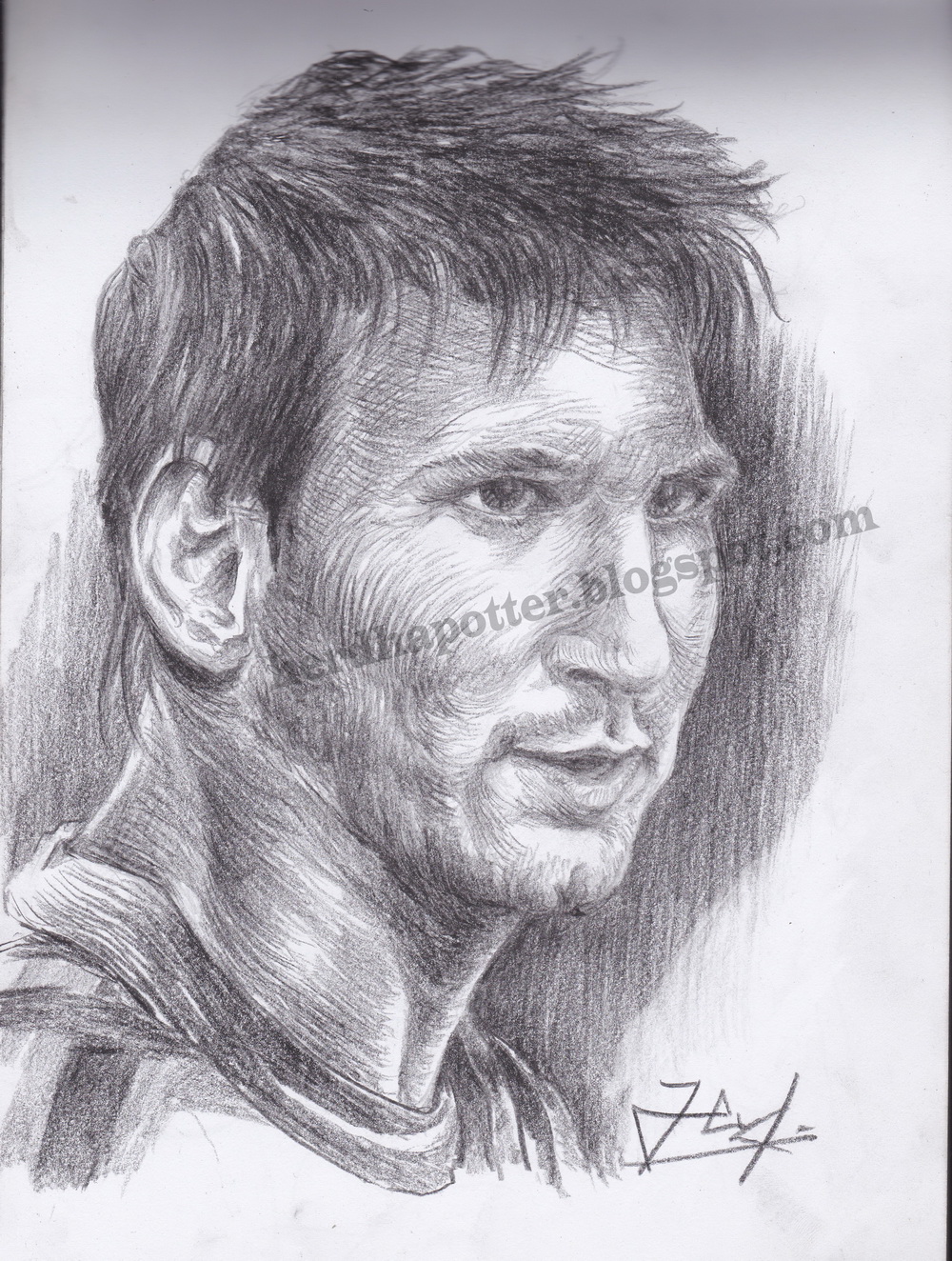 Sketsa Lionel Messi HERDHAPOTTER Galeri