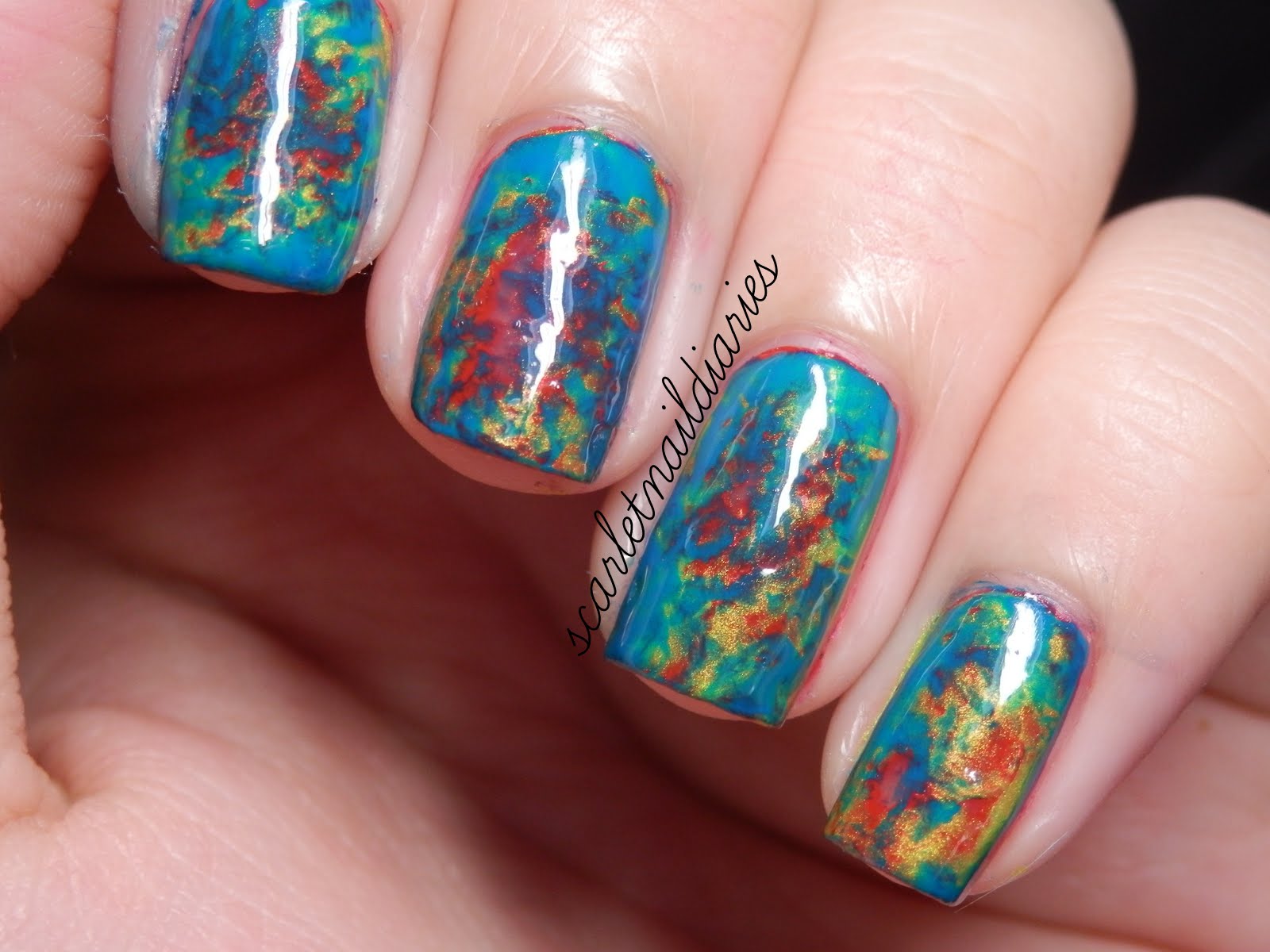 The Scarlet Nail Diaries Reddit Challenge Week 8 Saran Wrap