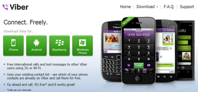 Viber app, make free VoIP calls, texts, IM and group messaging