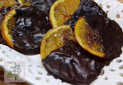 Naranja Caramelizada Cubierta de Chocolate.