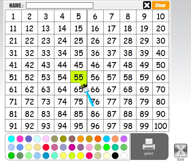 Technology Academy: Interactive 100 Chart from ABCya.com