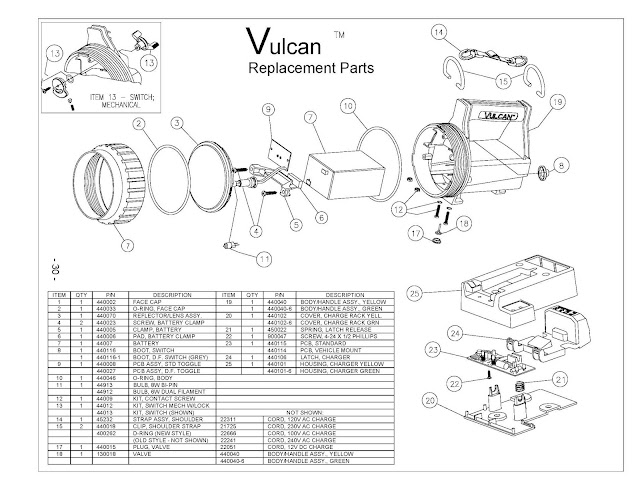vulcan lantern parts diagram