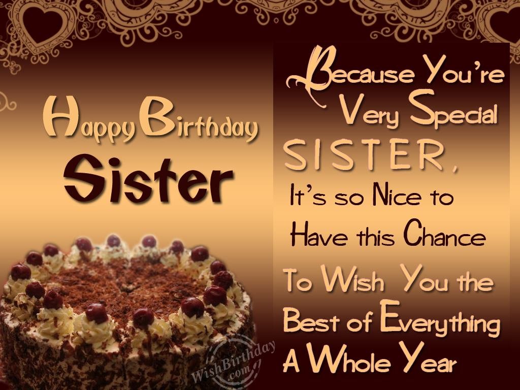 Happy Birthday wishes messages for Sister HD Wallpaper