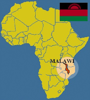 Ubicación de Malawi en Africa