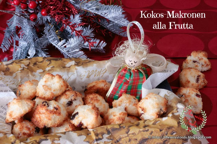 kokos-makronen con frutta e miele (con albumi)  - coconut macaroons with fruit and honey
