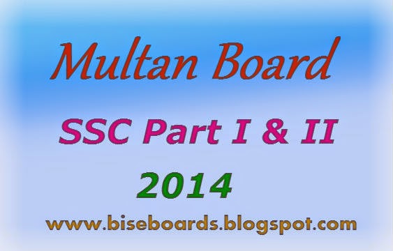 Pakistani Boards Results: Multan Board SSC 10th class result 2014