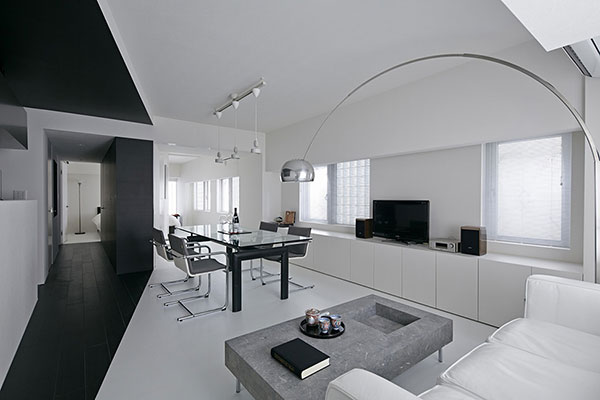 Desain Interior Rumah Minimalis Perpaduan Hitam Putih Ide Warna Gambar