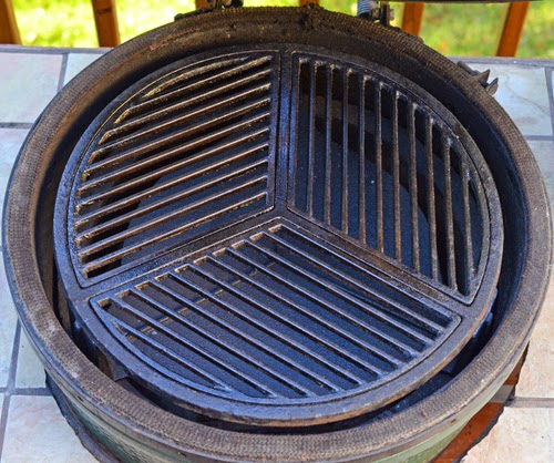 Craycort grate on cast iron plate setter