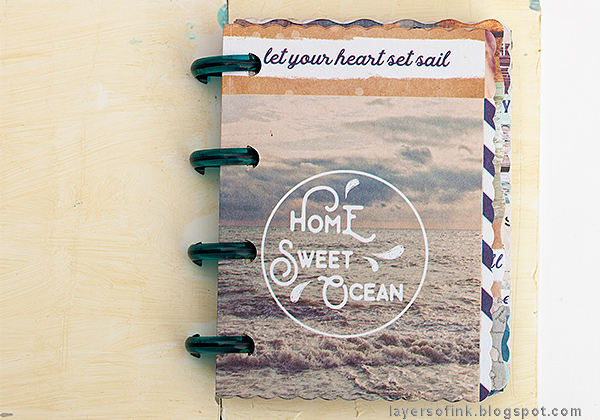 Layers of ink - Nautical Mini Album Tutorial by Anna-Karin Evaldsson with Prima Flower St Tropez papers