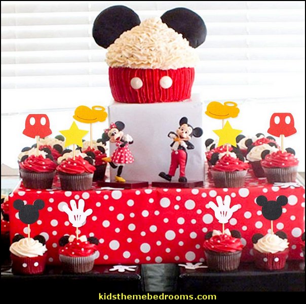 mickey mouse cupcake toppers  mickey mouse party supplies  mickey mouse themed party decorations  mickey mouse party ideas