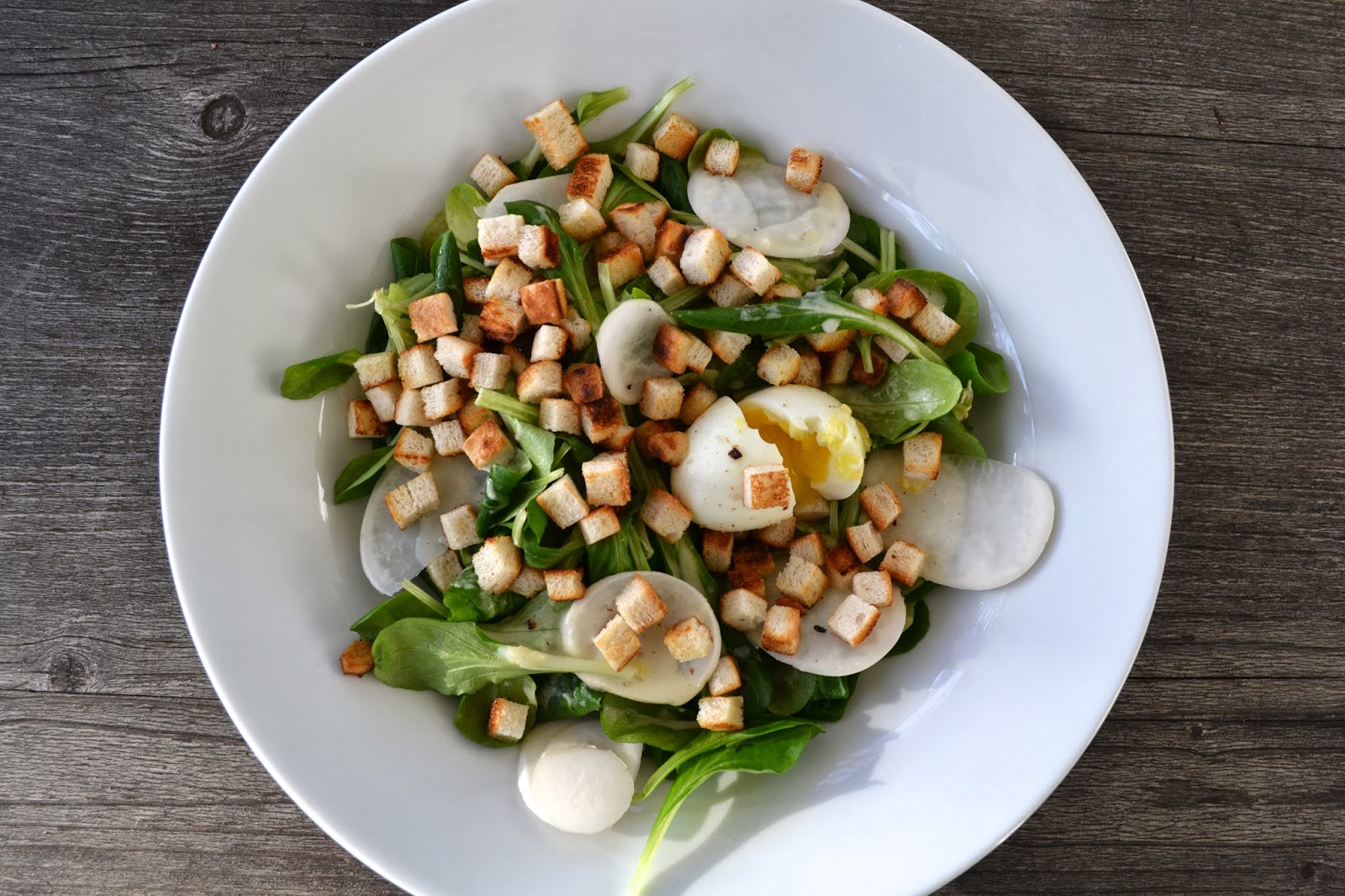 clubzimmer: Feldsalat mit Kartoffeldressing