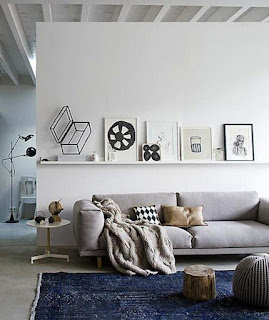 white side table grey sofa nordic design