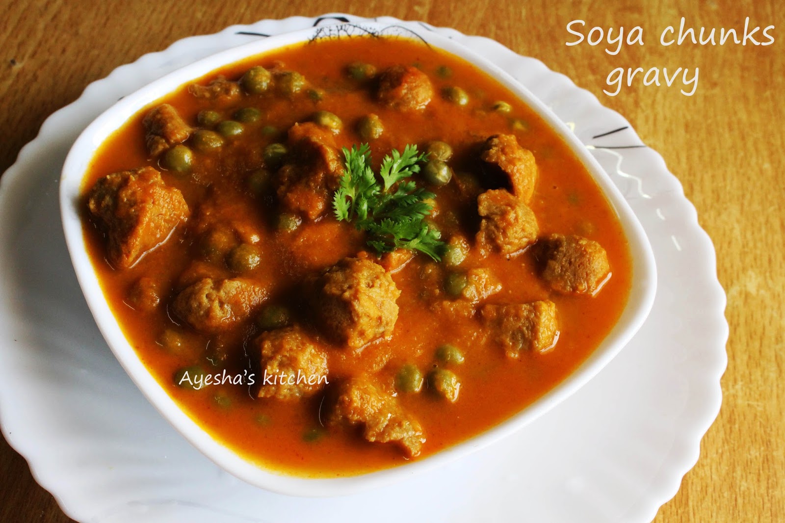 SOYA CHUNKS RECIPE SOYA MATAR GRAVY / SOYA BEANS CHUNKS GRAVY