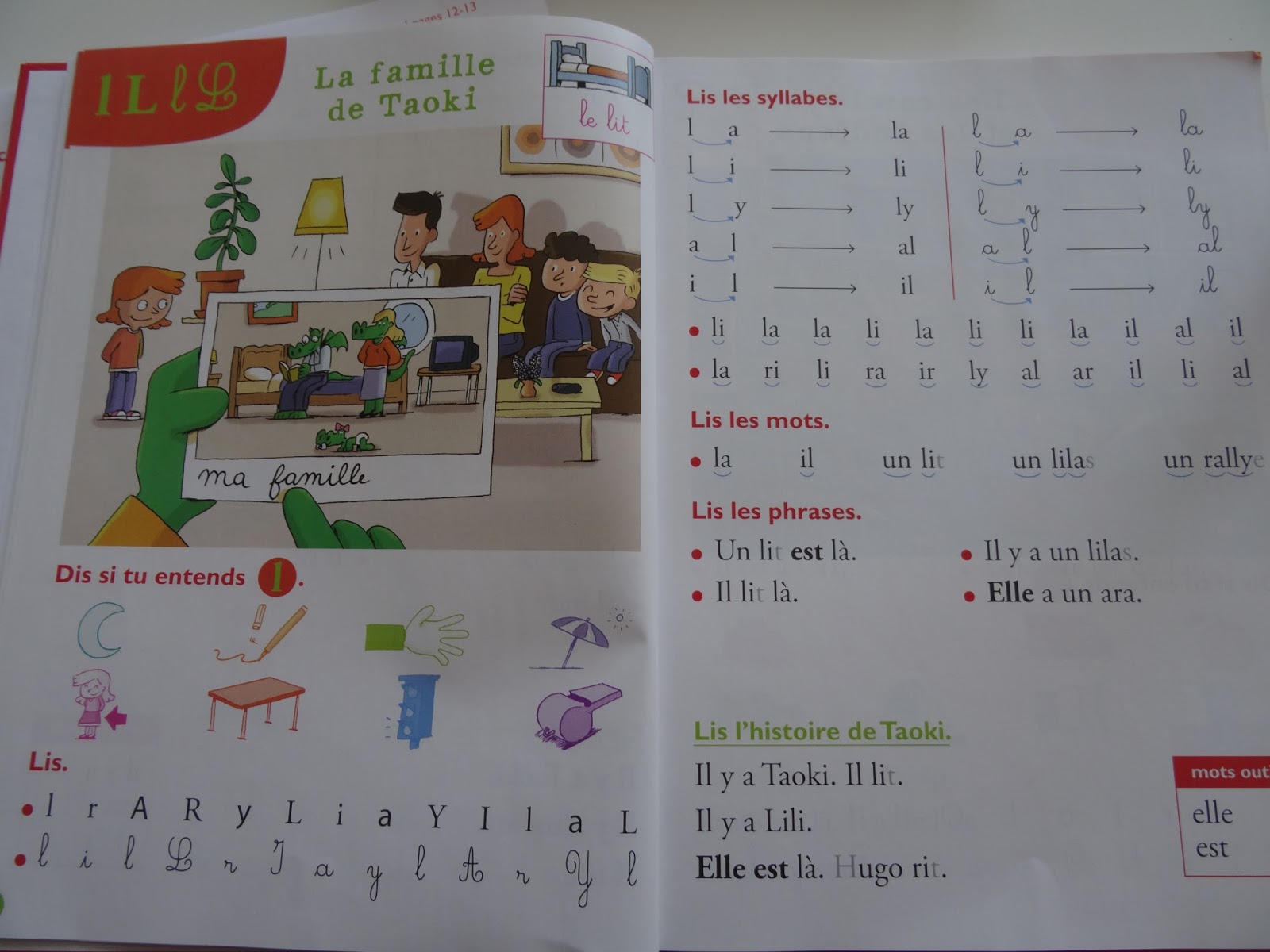 Page De Garde Taoki Taoki : 1ère période, chapitre 2 : La maison avec les sons "r" et "l"