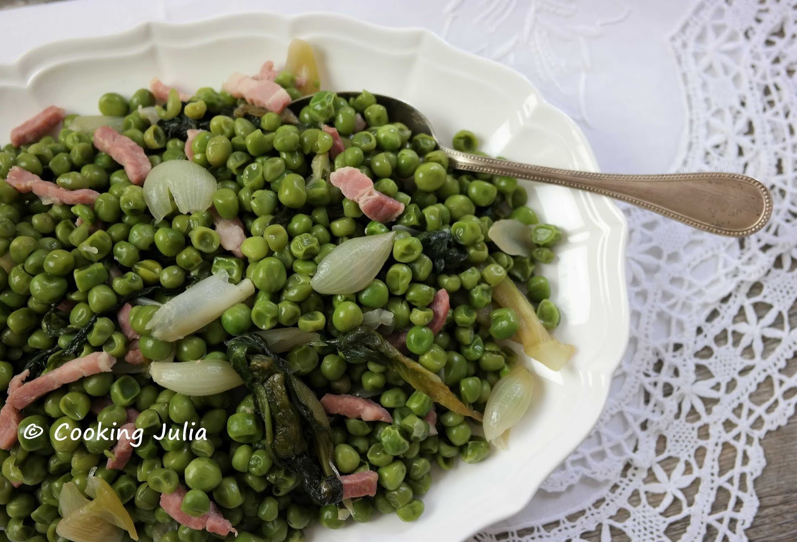 COOKING JULIA PETITS POIS À LA FRANÇAISE