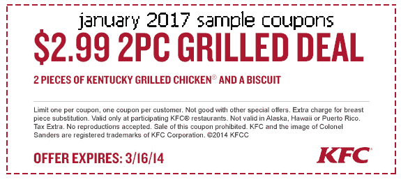Kfc coupons january 2019