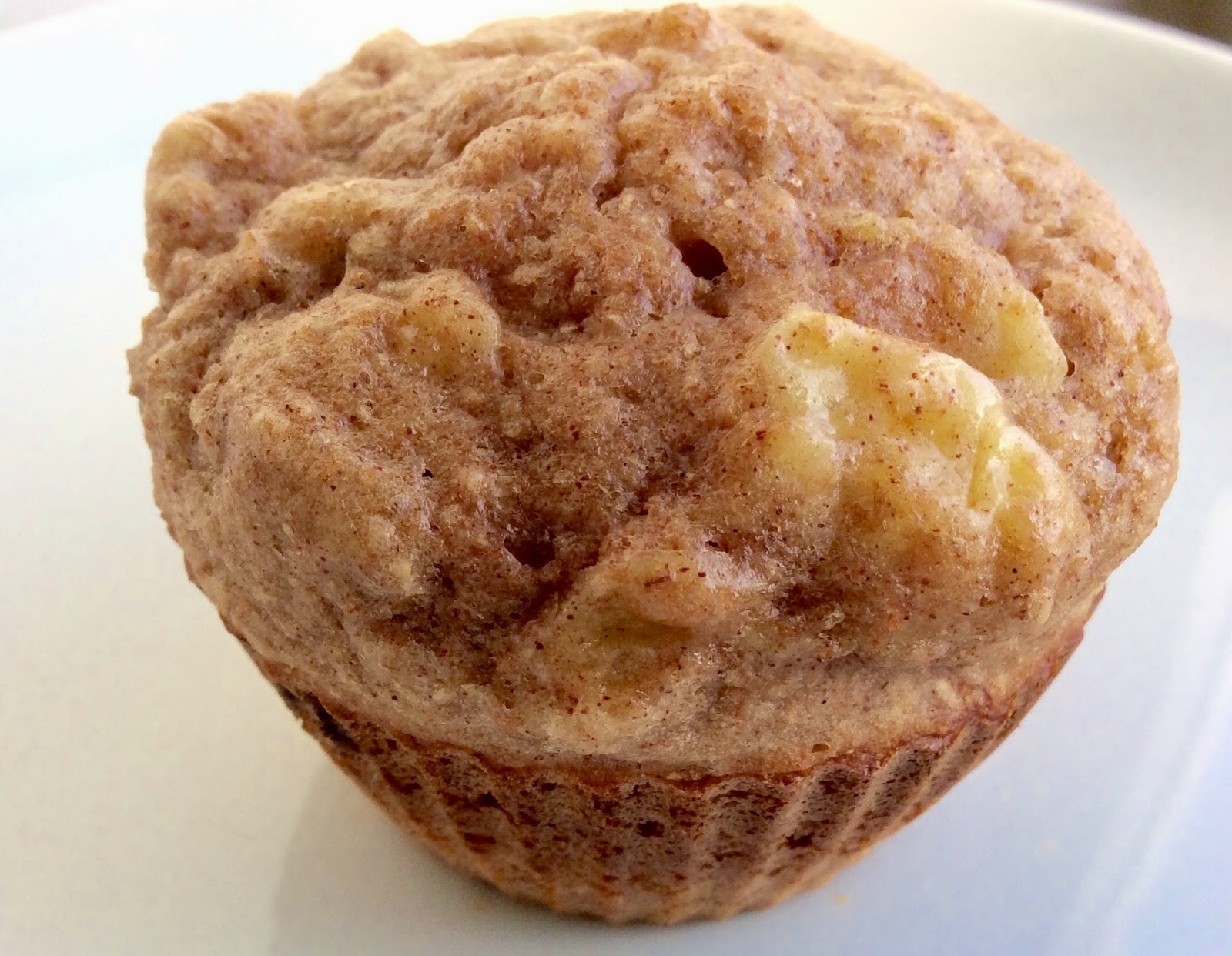 Muffins integrais de banana e nozes flor do brownie