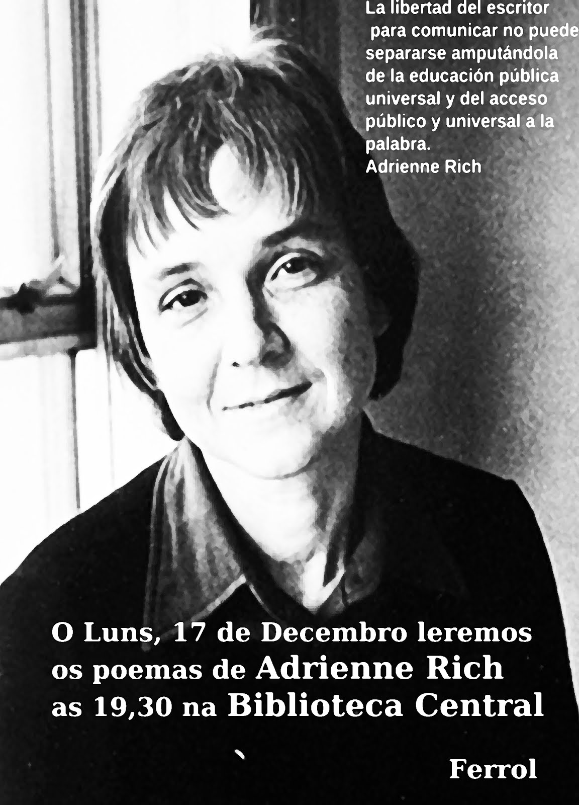 Adrienne Rich, escolma pra sair da casa