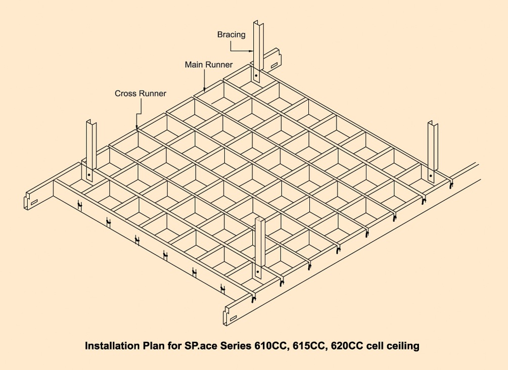 Space Products Sdn Bhd: Series 6 - Cell Ceiling 610CC & 615CC & 620CC
