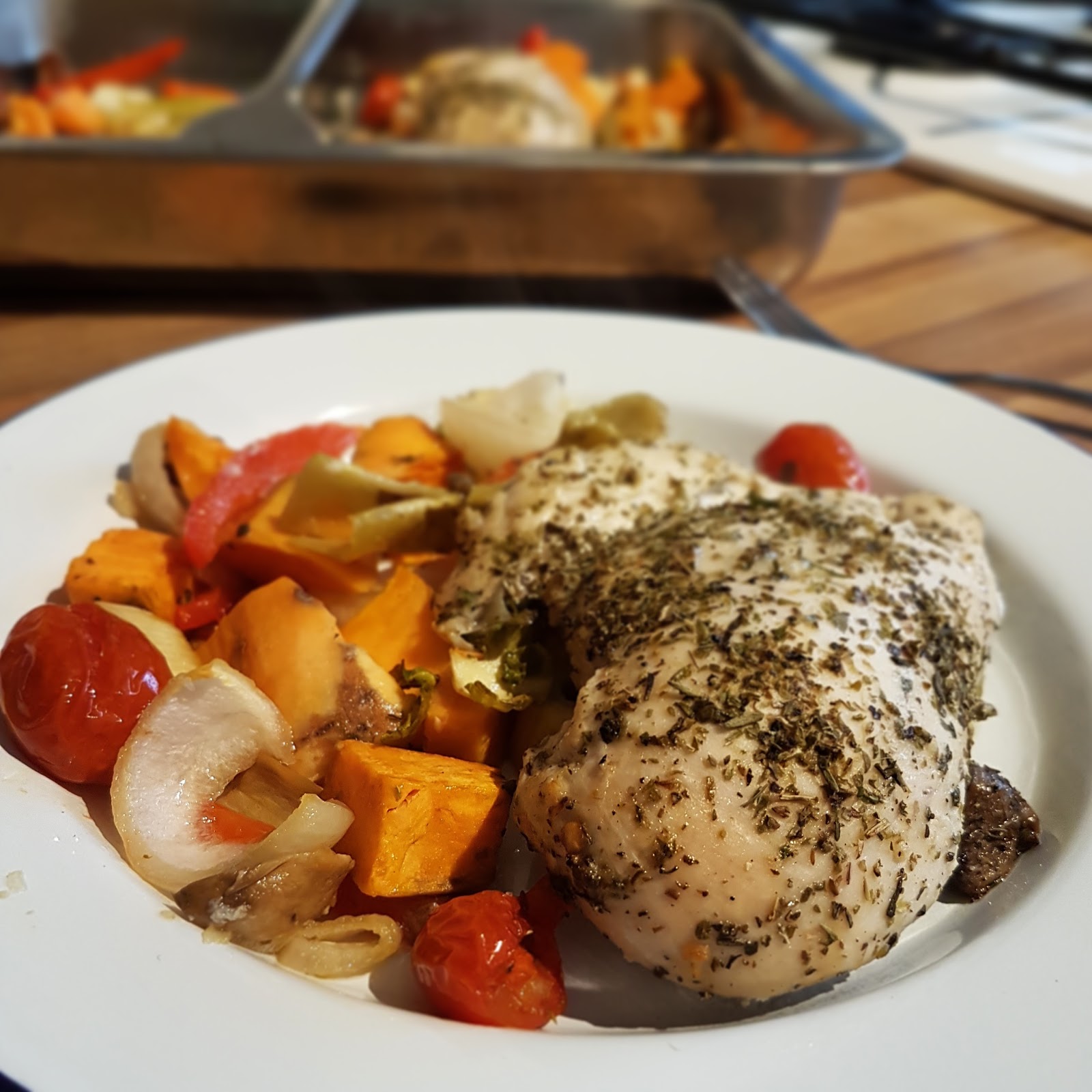 Slimming World Friendly Recipe Autumn Chicken One Tray Bake Sugar